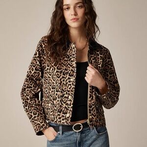 NWT J Crew leopard print barn jacket
